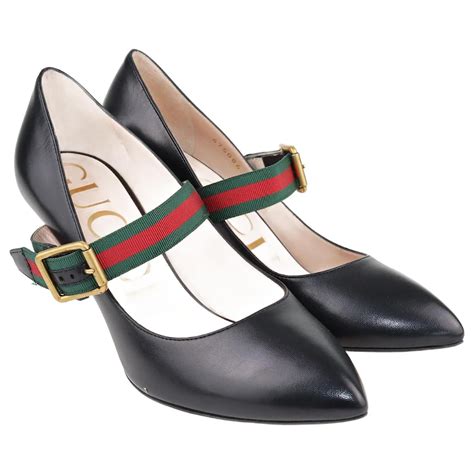 sylvie leather pump gucci|Gucci sylvie mary jane pumps.